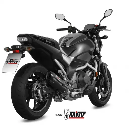 Mivv Honda NC 750 S / X 16 - 2022 Terminale Di Scarico Moto Marmitta Suono Inox Nero Omologato