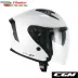 Casco Cgm Jet Moto Scooter Deep Mono Bianco Aperto Doppia Visiera