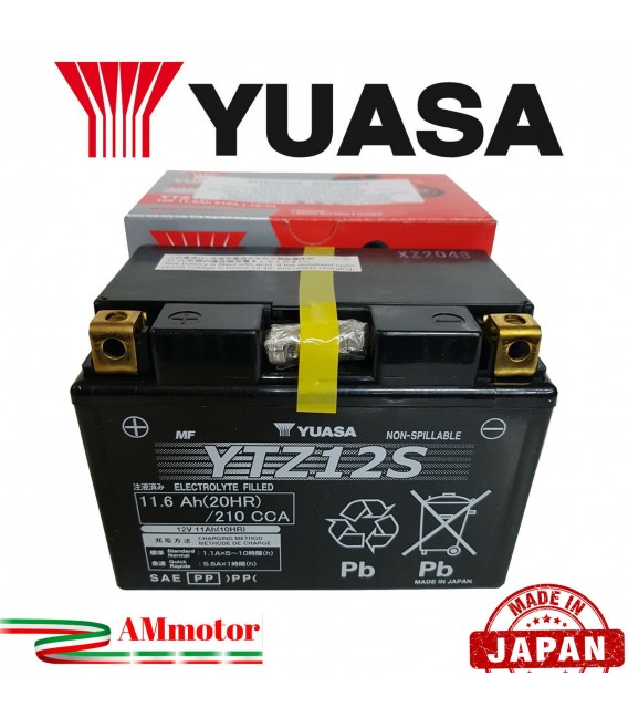 Batteria Yuasa YTZ12S Yamaha T-Max 530 12 - 2016 Moto Attiva Originale Sigillata