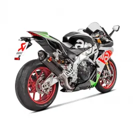 Akrapovic Aprilia Rsv 4 17 2020 Terminale Di Scarico Slip-On Line Carbonio Moto 2