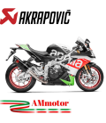 Akrapovic Aprilia Rsv 4 17 2020 Terminale Di Scarico Slip-On Line Carbonio Moto