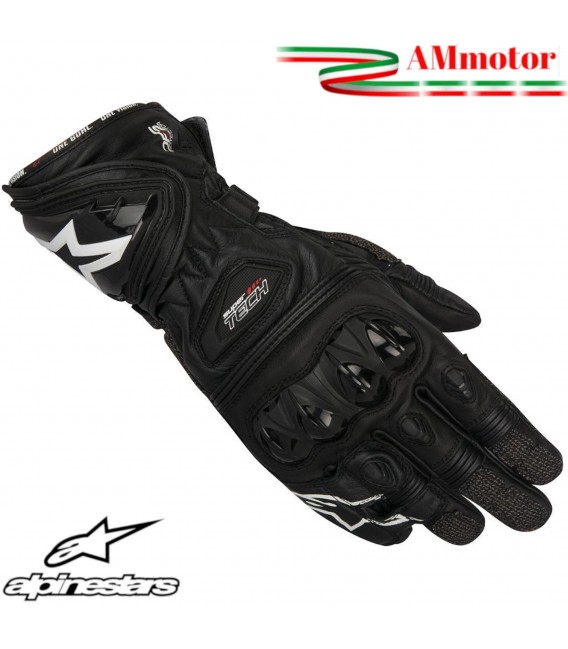 Guanti Moto Alpinestars Supertech Gloves BLACK Pista Racing MOTOGP