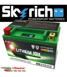 Batteria Litio Moto Skyrich HJTX14H-FP Per Aprilia Caponord 1000 01 - 2009 Lithium