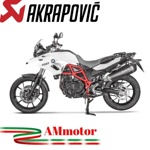 Akrapovic Bmw F 800 Gs Terminale Di Scarico Slip-On Line Titanio Black Moto Omologato