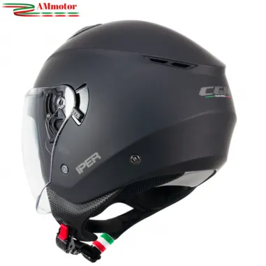 Casco Cgm Moto Scooter DNA APACHE Grafite Arancione Opaco  Doppia Visiera