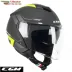 Casco Cgm Moto Scooter Demi Jet Iper City Grafite Giallo Fluo Opaco Doppia Visiera