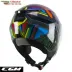 Casco Cgm Moto Scooter Demi Jet Iper Disco Grafite Verde Fucsia Doppia Visiera