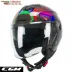 Casco Cgm Moto Scooter Demi Jet Iper Disco Grafite Verde Fucsia Doppia Visiera