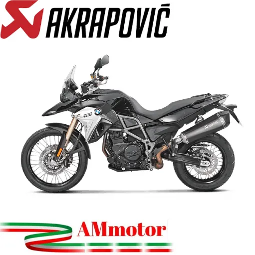 Akrapovic Bmw F 800 Gs Adventure Terminale Di Scarico Slip-On Line Titanio Black Moto Omologato