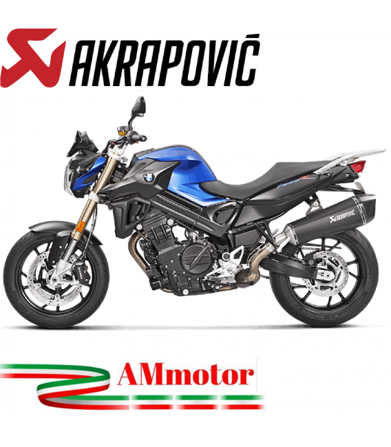 Akrapovic Bmw F 800 R Terminale Di Scarico Slip-On Line Titanio Black Moto Omologato