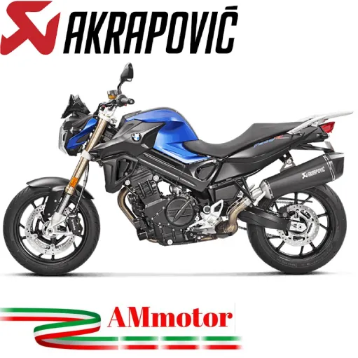 Akrapovic Bmw F 800 R Terminale Di Scarico Slip-On Line Titanio Black Moto Omologato
