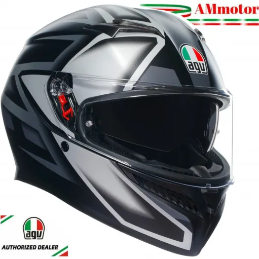 Casco Agv K3 Compound Matt Black Grey Integrale Moto E2206 TG XS