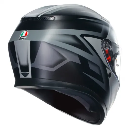 Casco Agv K3 Compound Matt Black Grey Integrale Moto E2206