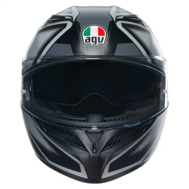 Casco Agv K3 Compound Matt Black Grey Integrale Moto E2206
