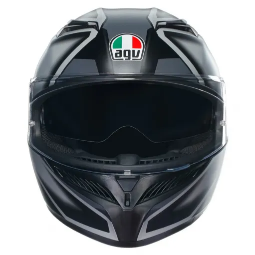 Casco Agv K3 Compound Matt Black Grey Integrale Moto E2206
