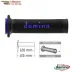 Manopole Moto Domino Coppia Nero Blu Aperte Gomma Road Racing A010 Tommaselli