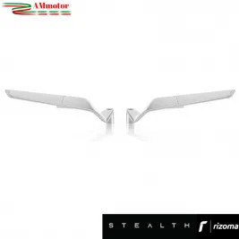 DREAMIZER - Specchietti Retrovisori Universali Per Moto, Misura Grande 12,8x10 Cm, Con Bulloni M8 E M10 Inclusi, Compatibili Honda, Yamaha, Kawasaki, Suzuki E Altri
