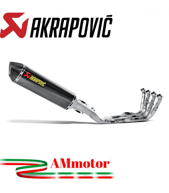 Akrapovic Bmw K 1200 R Impianto Di Scarico Completo Racing Line Terminale Carbonio Moto