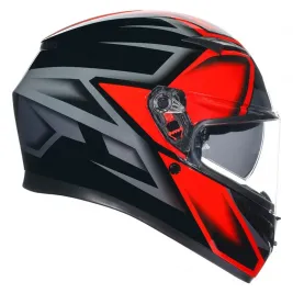 Casco AGV K3 Compound Black Red Moto Integrale Pinlock E2206 2