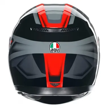 Casco AGV K3 Compound Black Red Moto Integrale Pinlock E2206