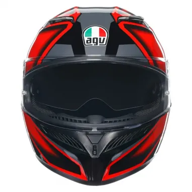 Casco AGV K3 Compound Black Red Moto Integrale Pinlock E2206