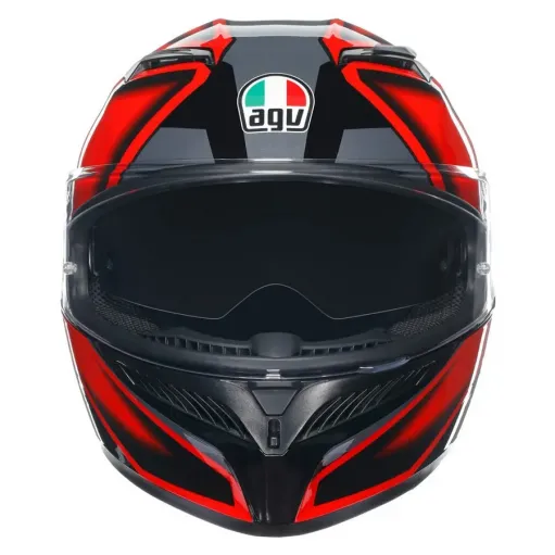 Casco AGV K3 Compound Black Red Moto Integrale Pinlock E2206