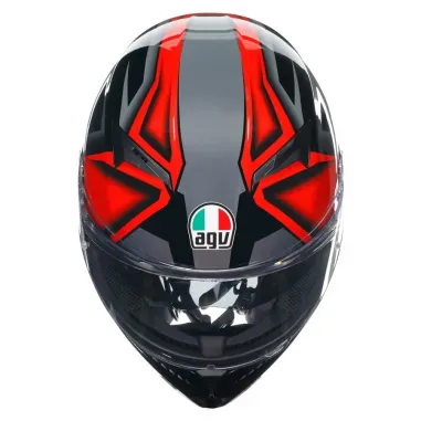 Casco AGV K3 Compound Black Red Moto Integrale Pinlock E2206