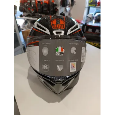 Casco Agv Pista GP RR Performance Carbon Red Integrale Moto DOT E2206
