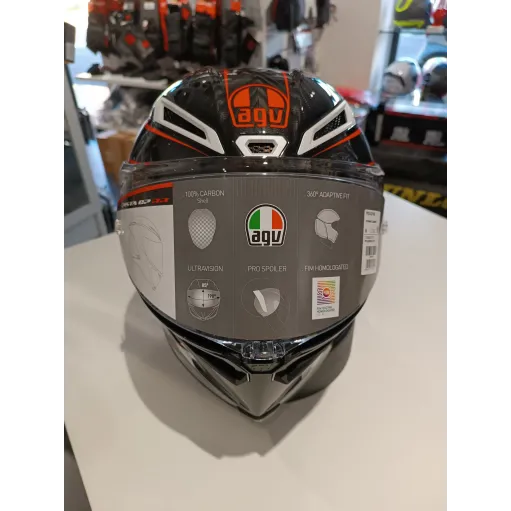Casco Agv Pista GP RR Performance Carbon Red Integrale Moto DOT E2206