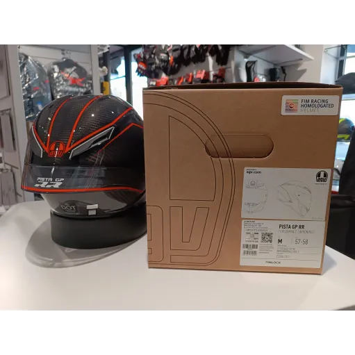 Casco Agv Pista GP RR Performance Carbon Red Integrale Moto DOT E2206