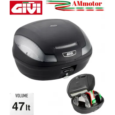Bauletto Moto Givi 45 Litri Monolock Nero Universale Kit Completo Di Schienalino