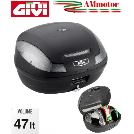 Bauletto Moto Givi 45 Litri Monolock Nero Universale Kit Completo Di Schienalino