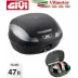 Bauletto Moto Givi 45 Litri Monolock Nero Universale Kit Completo Di Schienalino
