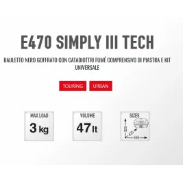 Bauletto Moto Givi 45 Litri Monolock Nero Universale Kit Completo Di Schienalino 2