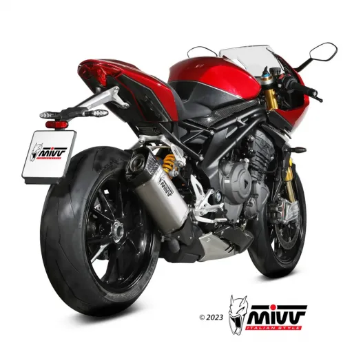 Mivv Triumph Speed Triple 1200 RR / RS Terminale Di Scarico Moto Marmitta SR-1 Titanio