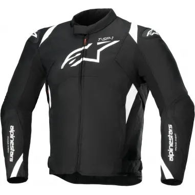 Giacca Da Moto Alpinestars T-SP 1 V2 Protezioni Nero Bianca Tessuto