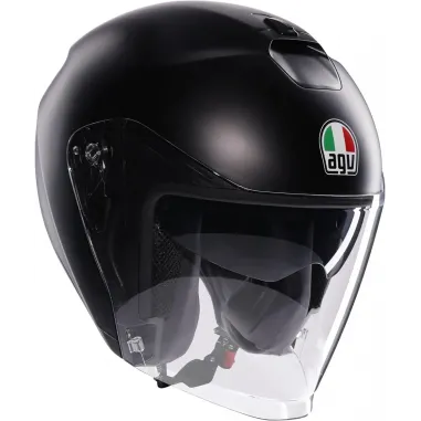 Casco Agv Irides Mono Matt Black Jet Doppia Visiera Moto