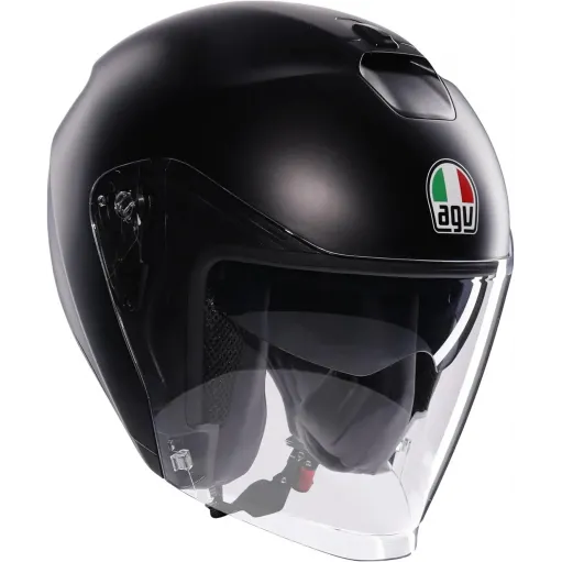 Casco Agv Irides Mono Matt Black Jet Doppia Visiera Moto