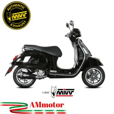 Mivv Piaggio Vespa Gts 300 21 - 2024 Terminale Di Scarico Delta Race Black Moto Scooter
