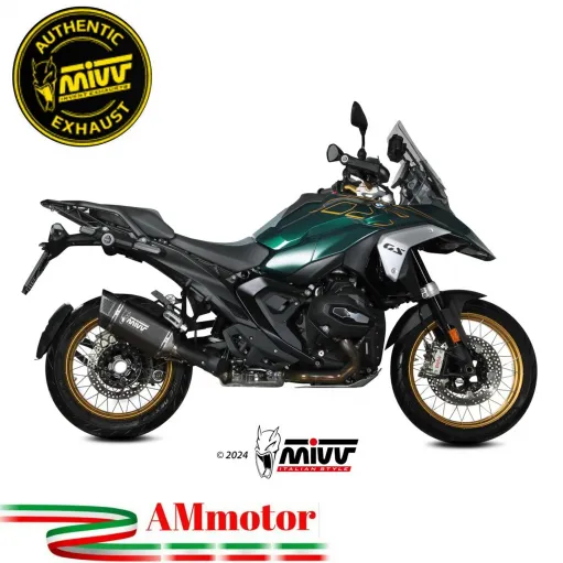 Mivv Bmw R 1300 GS Terminale Di Scarico Moto Marmitta SR-1 Titanio Nero Omologato