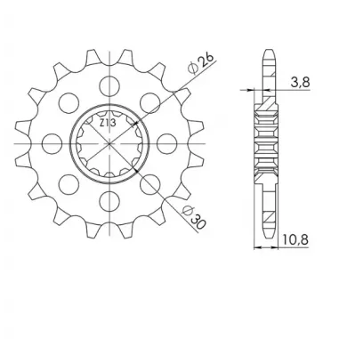 Did Kit Yamaha MT 09 21 - 2024 Trasmissione Moto Completa Catena VX3 Oro Rapporti 16 45