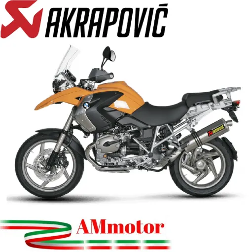 Akrapovic Bmw R 1200 Gs 04 2009 Terminale Di Scarico Slip-On Line Titanio Moto Omologato
