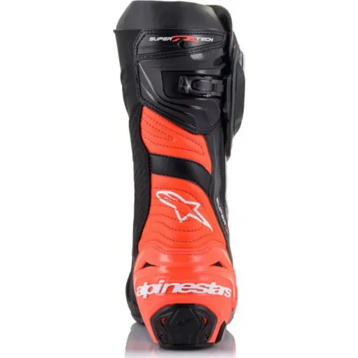 Alpinestars Supertech R Black Red Fluo White Grey Stivale Moto Racing Pista