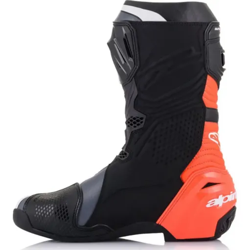 Alpinestars Supertech R Black Red Fluo White Grey Stivale Moto Racing Pista