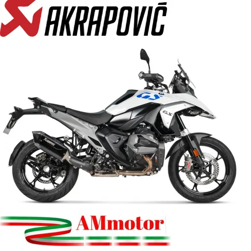 Akrapovic Bmw R 1300 GS Terminale Di Scarico Moto Slip-On Line Titanio Nero