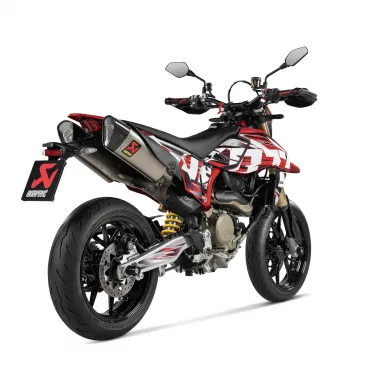 Akrapovic Ducati Hypermotard 698 Mono / RVE Terminali Di Scarico Moto Slip-On Line Titanio