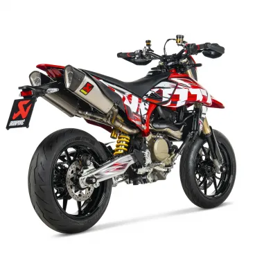 Akrapovic Ducati Hypermotard 698 Mono / RVE Terminali Di Scarico Moto Slip-On Line Titanio