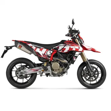 Akrapovic Ducati Hypermotard 698 Mono / RVE Terminali Di Scarico Moto Slip-On Line Titanio