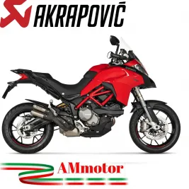 Akrapovic Ducati Multistrada 950 / S 21 - 2023 Terminale Di Scarico Moto Slip-On Line Titanio Omologato