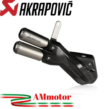 Akrapovic Ducati Multistrada 950 / S 21 - 2023 Terminale Di Scarico Moto Slip-On Line Titanio Omologato